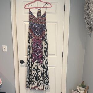 Embellished Multicolor Patterned Maxi Dress (purchased at Saks)